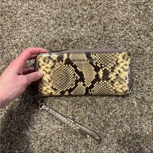 Michael Kors Snake Print Wristlet